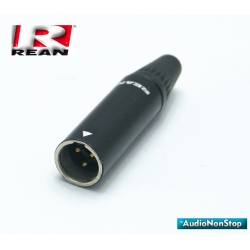 Rean RT3MC-B 3-pin mini xlr męski